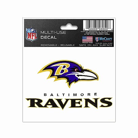 Adesivo Multi-Uso 8x10 NFL Baltimore Ravens