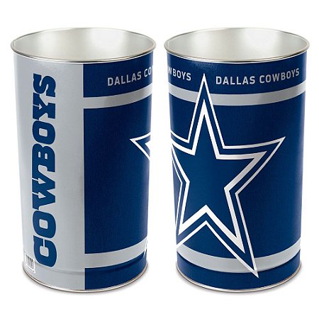 Cesto de Metal Wastebasket 38cm NFL Dallas Cowboys