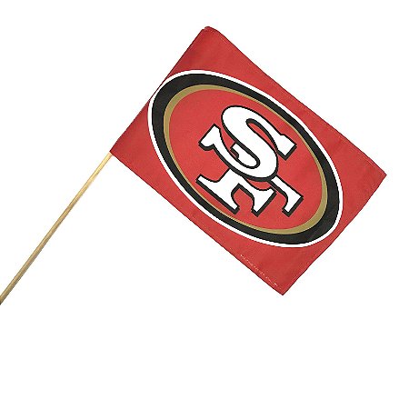 Bandeira C/ Bastão 45x30 NFL San Francisco 49ers