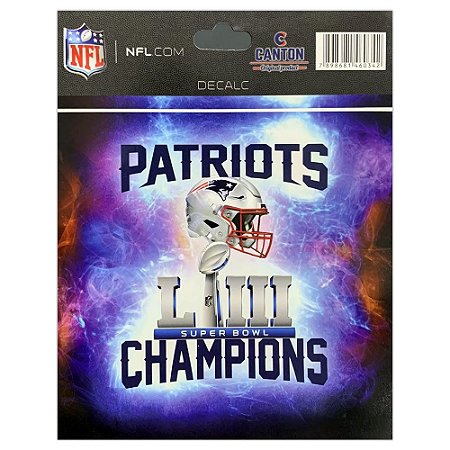 Adesivo Champion LIII New England Patriots NFL