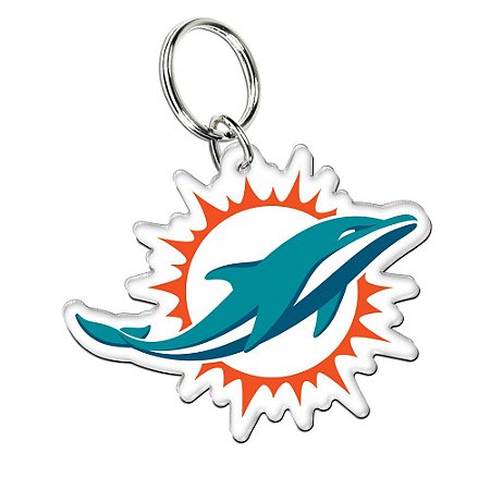 Chaveiro Premium Acrílico Miami Dolphins NFL