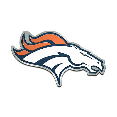 Auto Emblema Acrílico/Metal Denver Broncos NFL