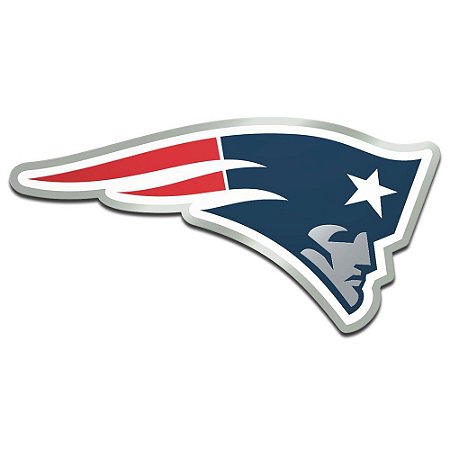 Auto Emblema Acrílico/Metal New England Patriots NFL