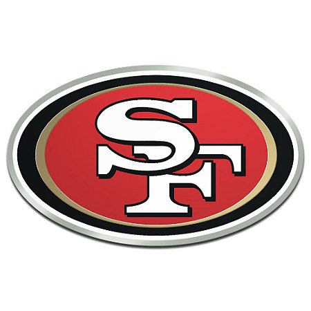 Auto Emblema Acrílico/Metal San Francisco 49ers NFL