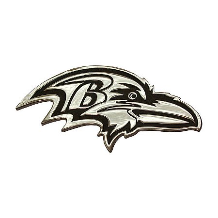 Auto Emblema Premium Metal Cromado Baltimore Ravens NFL
