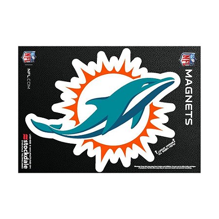 Imã Magnético Vinil 7x12cm Miami Dolphins NFL