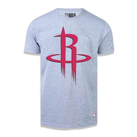 Camiseta NBA Houston Rockets Big Logo Cinza