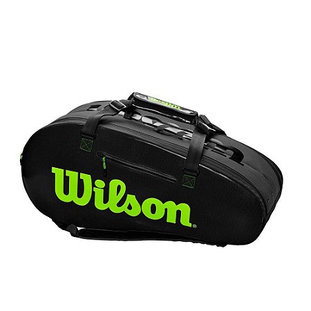 Raqueteira Wilson Super Tour 2 Competition X9 Preto/Verde