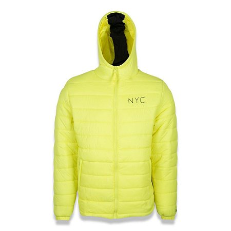 Jaqueta Puffer Fluor NYC Amarelo - New Era