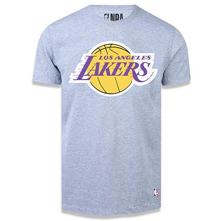 Camiseta Los Angeles Lakers Big Logo Cinza - NBA