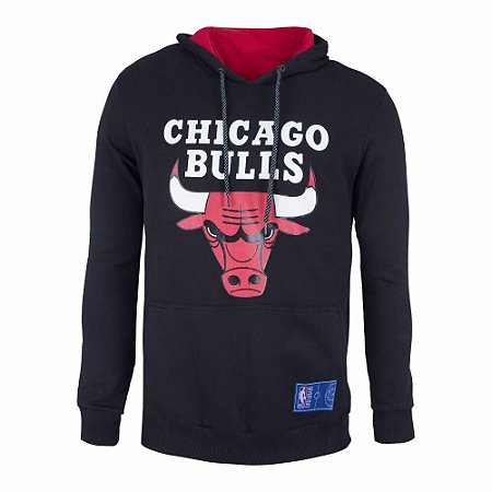 Casaco Moletom Chicago Bulls Canguru Logo - NBA