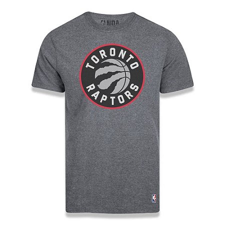 Camiseta Toronto Raptors Estampada Logo Cinza - NBA