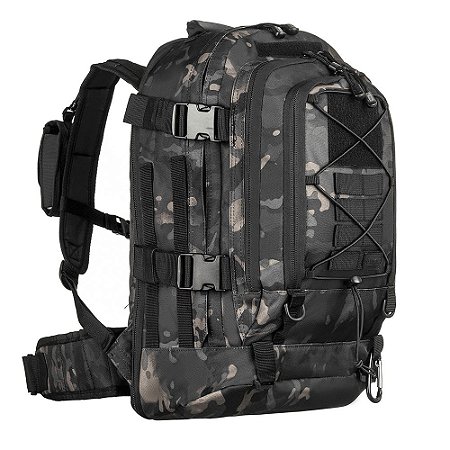 Mochila Tática Invictus Duster 50L Multicam Black Camuflado