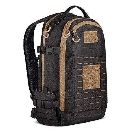 Mochila Invictus Rusher 2.0 40L Preto e Coyote