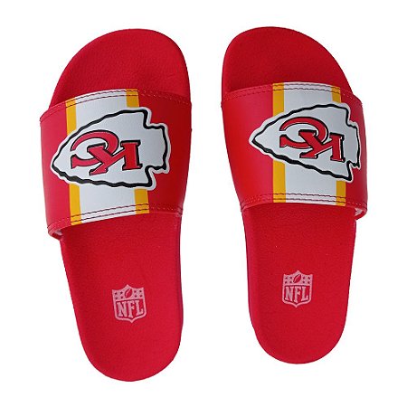 Chinelo Slide NFL Kansas City Chiefs Vermelho e Amarelo