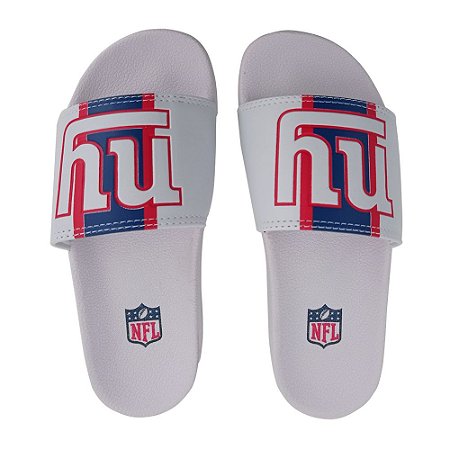 Chinelo Slide NFL New York Giants Branco e Azul