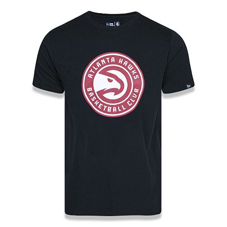 Camiseta Atlanta Hawks Basic Logo NBA Preto - New Era