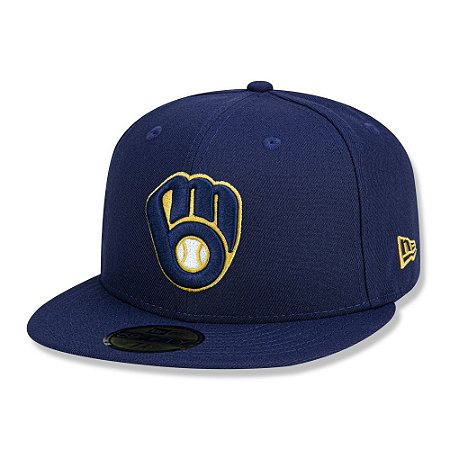 Boné Milwaukee Brewers 5950 Game Cap Fechado Azul - New Era