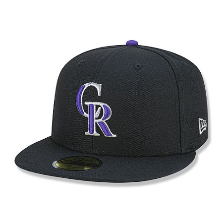 Boné Colorado Rockies 5950 Game Cap Fechado Preto - New Era