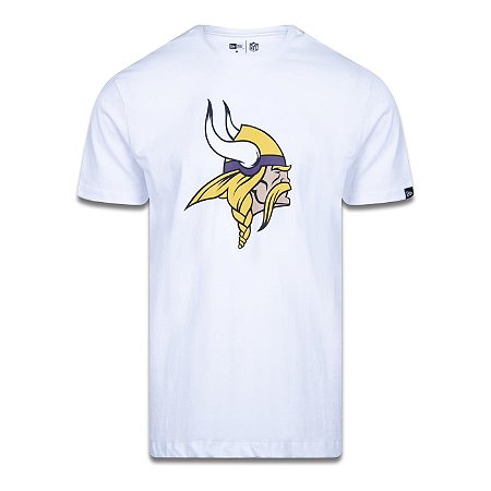 Camiseta New Era Minnesota Vikings Logo Time NFL Branco