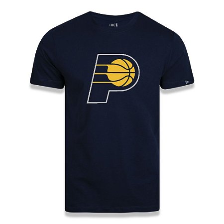 Camiseta New Era Indiana Pacers Basic Logo NBA Azul Marinho
