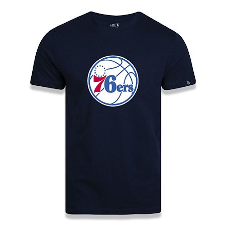 Camiseta New Era Philadelphia 76ers Basic Logo NBA Azul