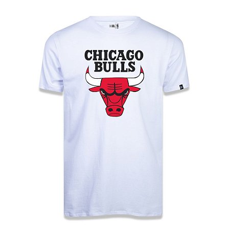 Camiseta New Era Chicago Bulls Basic Logo NBA Branco