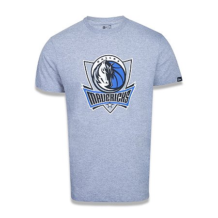 Camiseta New Era Dallas Mavericks Basic Logo NBA Cinza