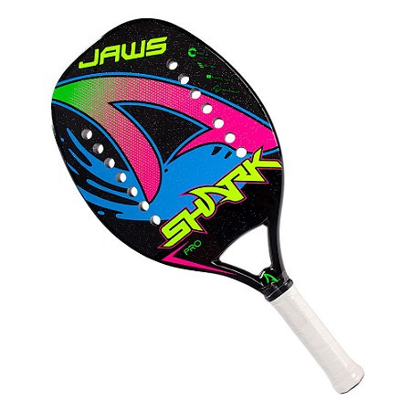 Raquete Shark Beach Tennis Jaws 2021 Pro Carbono Preto