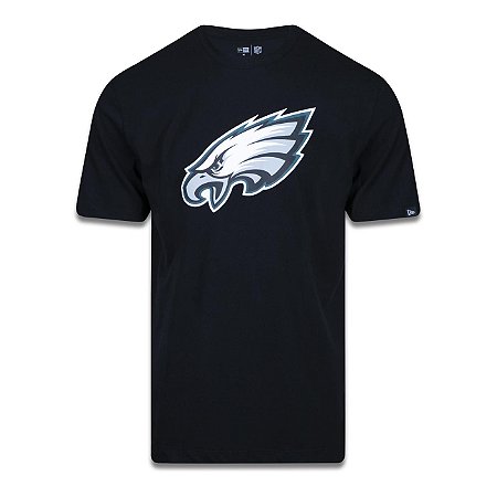 Camiseta New Era Philadelphia Eagles Logo Time NFL Preto