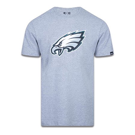 Camiseta New Era Philadelphia Eagles Logo Time NFL Cinza