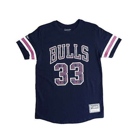 Camiseta M&N Chicago Bulls 33 Scottie Pippen NBA Preto