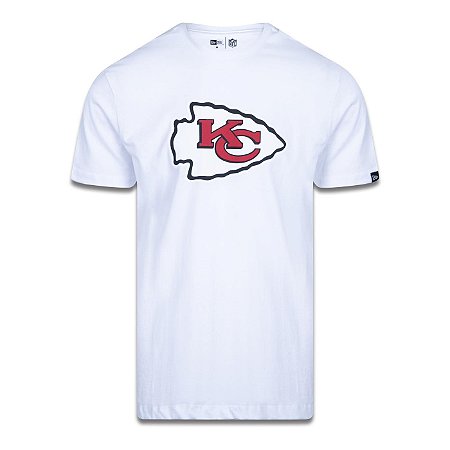 Camiseta New Era Kansas City Chiefs Logo Time NFL Branco