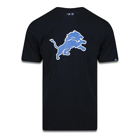 Camiseta New Era Detroit Lions Logo Time NFL Preto
