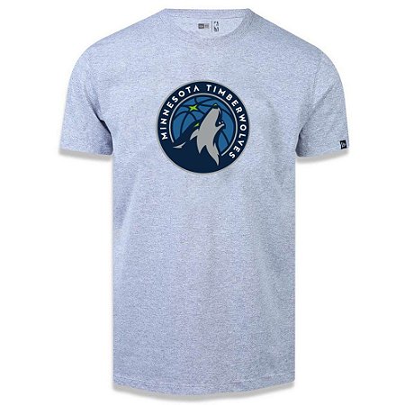 Camiseta New Era Minnesota Timberwolves Basic Logo NBA Cinza