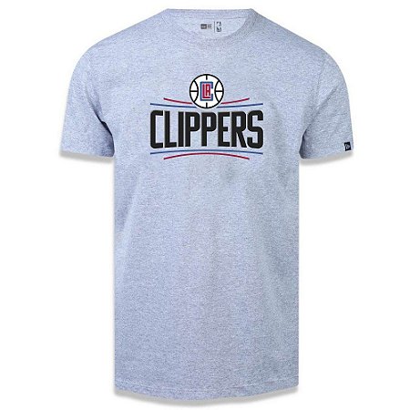 Camiseta New Era Los Angeles Clippers Basic Logo NBA Cinza