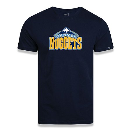 Camiseta New Era Denver Nuggets Basic Logo NBA Azul Marinho