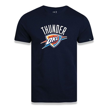 Camiseta New Era Oklahoma City Thunder Basic Logo NBA Azul
