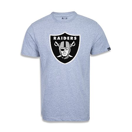 Camiseta New Era Las Vegas Raiders Logo Time NFL Cinza