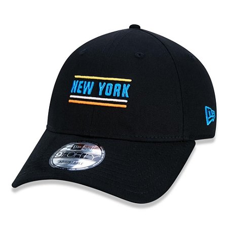 Boné New Era New York Yankees 940 Strip City Aba Curva Preto