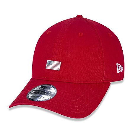 Boné New Era 920 Cont us Flag EUA Vermelho Aba Curva