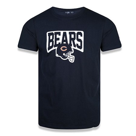 Camiseta New Era Chicago Bears Team Helmet NFL Azul Marinho