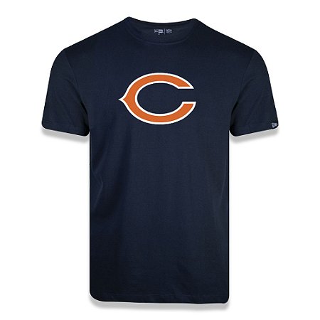 Camiseta New Era Chicago Bears Logo Time NFL Azul Marinho