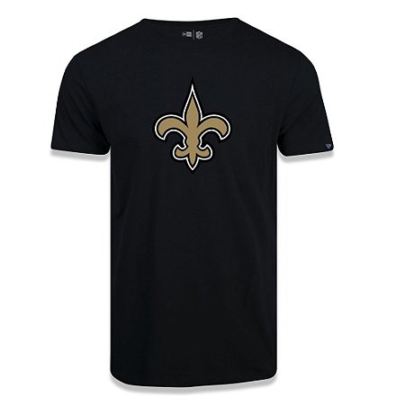 Camiseta New Era New Orleans Saints Logo Time NFL Preto