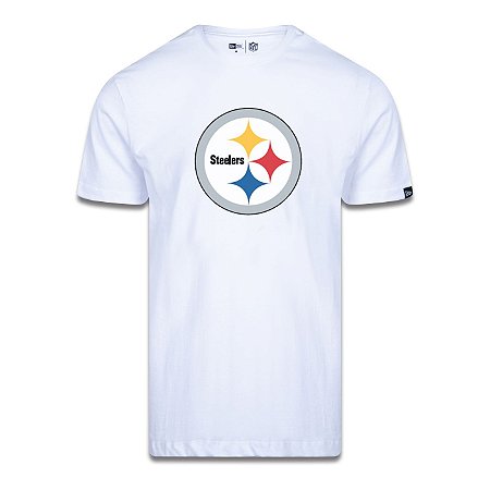 Camiseta New Era Pittsburgh Steelers Logo Time NFL Branco