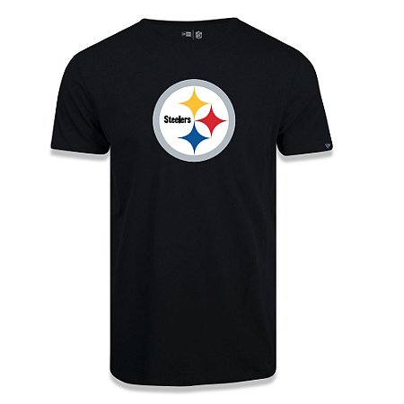 Camiseta New Era Pittsburgh Steelers Logo Time NFL Preto