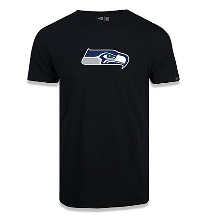 Camiseta New Era Seattle Seahawks Logo Time NFL Preto