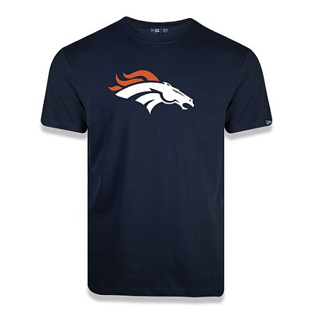 Camiseta New Era Denver Broncos Logo Time NFL Azul Marinho