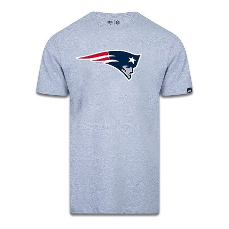 Camiseta New Era New England Patriots Logo Time NFL Cinza