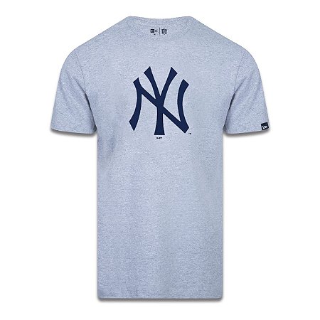 Camiseta New Era New York Yankees Basica Tri Cinza Mescla